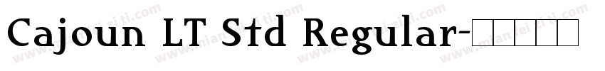 Cajoun LT Std Regular字体转换